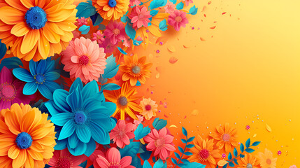 Flowers on isolated background, generative ai