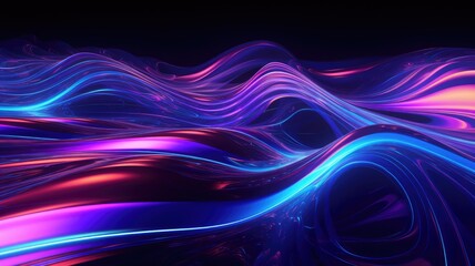 Fototapeta premium This computer-generated image depicts a dynamic wave of light in a mesmerizing display.