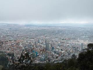 Naklejka premium Cloudly day in Bogota, Colombia