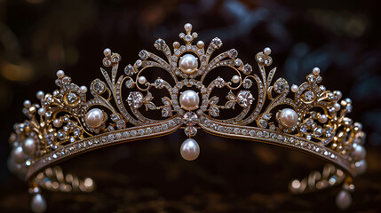 Beautiful Diamond Crown. generative ai