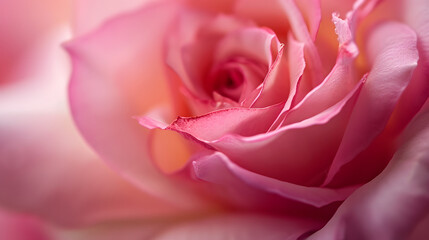 Close up macro shot of a gradient pink rose flower petals  for background or wallpaper.