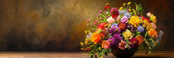 Colorful floral bouquet for spring or summer
