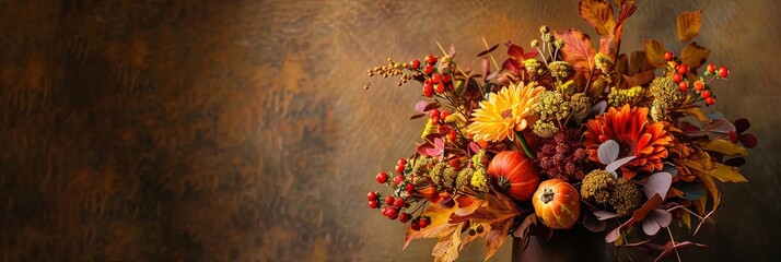 Obraz na płótnie Canvas Autumn floral bouquet