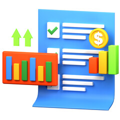 Investment List 3D Icon