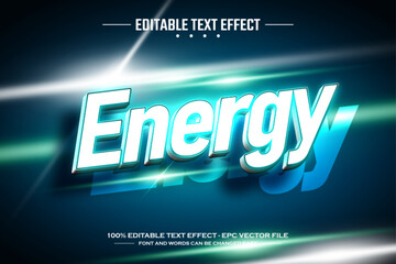 Energy 3D editable text effect template
