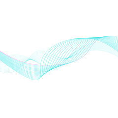 Abstract Gradient Wavy Line Decoration