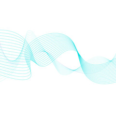 Abstract Gradient Wavy Line Decoration