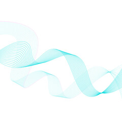 Fototapeta premium Abstract Gradient Wavy Line Decoration