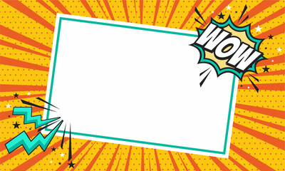 Comic art border background template