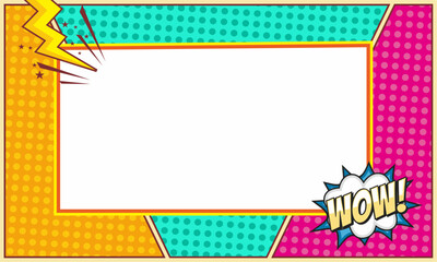Comic art border background template