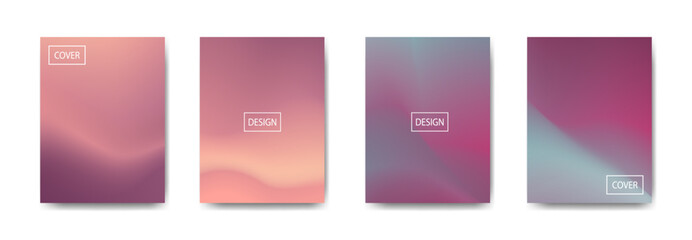 set of abstract background with beautiful gradation color, colorful background for poster flyer banner backdrop.vertical banner.cool fluid background vector illustration