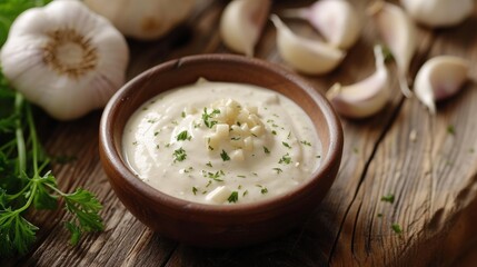 Obraz na płótnie Canvas Garlic sauce