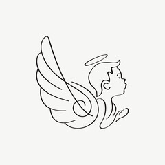 Line Art Little Angle Logo