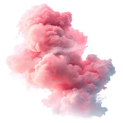 pink cloud, isolated PNG object