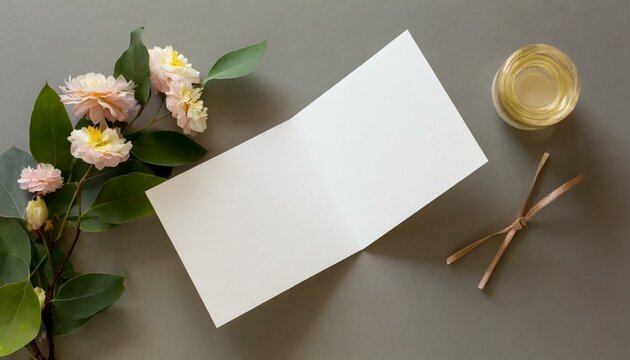 Folded Card Mockup 5x7  Layflat