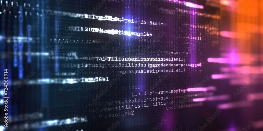 Poster computer software programming. for artificial intelligence (ai), technology product concept, big dat