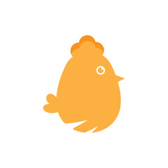 baby chicken vector simple logo.