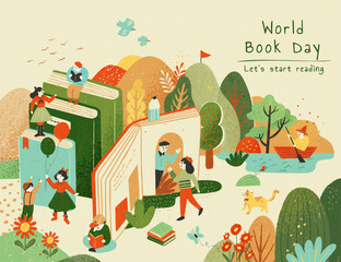 Serene world book day poster