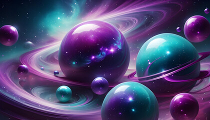planets in space