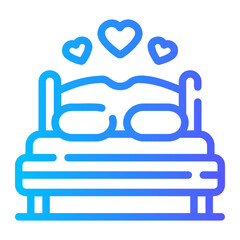 Obraz premium bed Line Gradient Icon