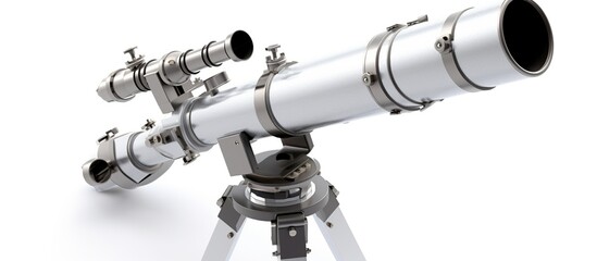Telescope isolated on white background