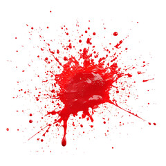 red color splatter, isolated PNG object