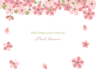 桃の花のフレーム