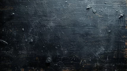 Foto op Plexiglas Blank School Chalk Board on the Wall, Blackboard with rubbed wooden frame, old vintage dirty chalkboard. Back to School concept, for classroom or restaurant menu. Template blackboard for design © ND STOCK