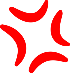 Fotobehang Red anger symbol icon © innni