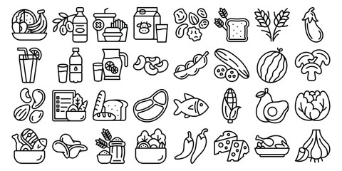 healthy food icon pack
