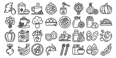 healthy food icon pack
