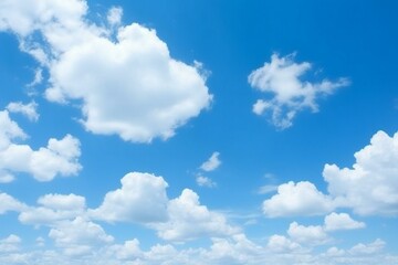 Blue sky background with tiny clouds, the vast blue sky and clouds sky - obrazy, fototapety, plakaty