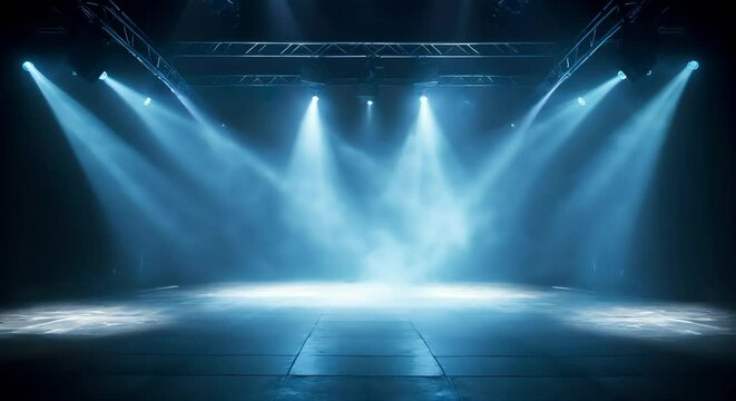 Spotlight on stage (mov) made with Ai generative technology