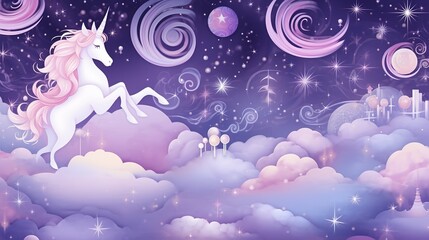 Cosmic pattern. Mermaid rainbow. Fantasy universe. Fairy background. Holographic magic stars. Minimal design. Trendy gradient colors. Fluid shapes. Vector illustration. , generative ai