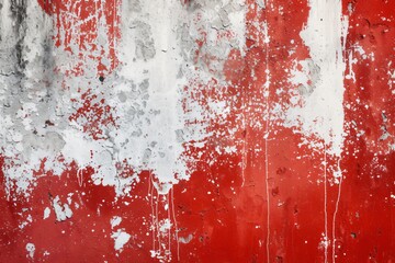 red wall with white spray background