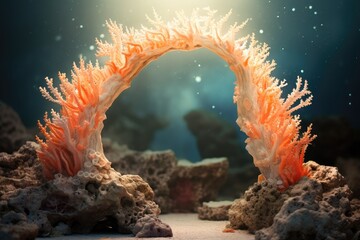 Fototapeta na wymiar Coral Arch: Coral forming an arch.