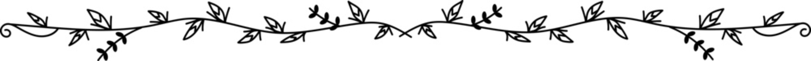 Black Floral Divider