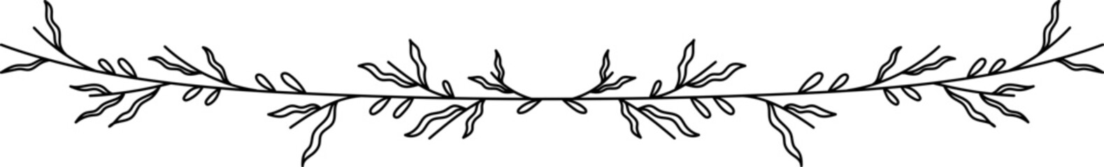 Black Floral Divider