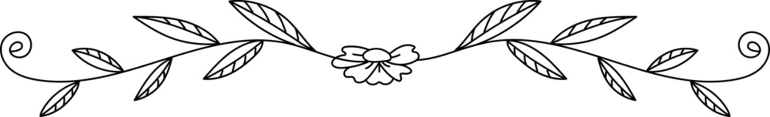 Black Floral Divider