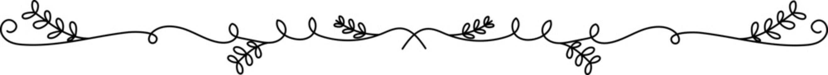 Black Floral Divider