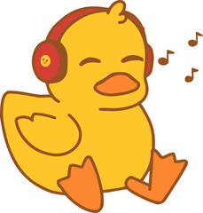 Little Chick Listening Music