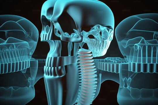 Dental implantation teeth with implant screw.
