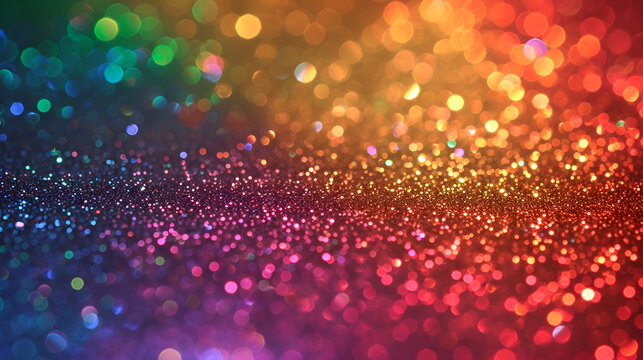 Colorful rainbow glitter background, generative ai