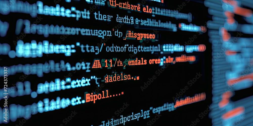 Poster computer software programming. for artificial intelligence (ai), technology product concept, big dat