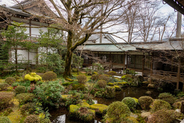 Sanzen-in temple in Kyoto, Japan in winter season