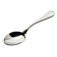 Silver spoon, isolated PNG object
