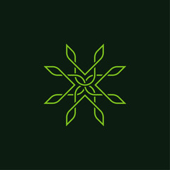 Geometric Flower Nature Logo