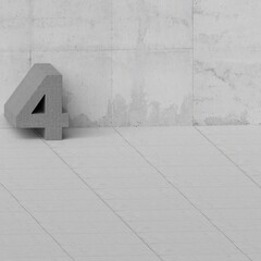 Number Four 4 4th Fourth Floor Font Character Sign