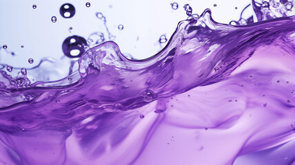 a wave of purple splashing and sloshing liquid for a sports drink marketing or product display...