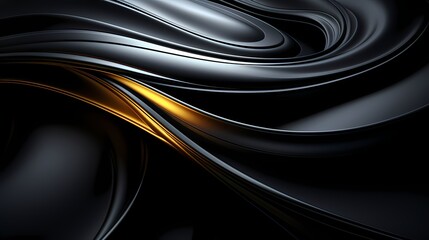 Shiny onyx surface with smooth gradients of black and gray
